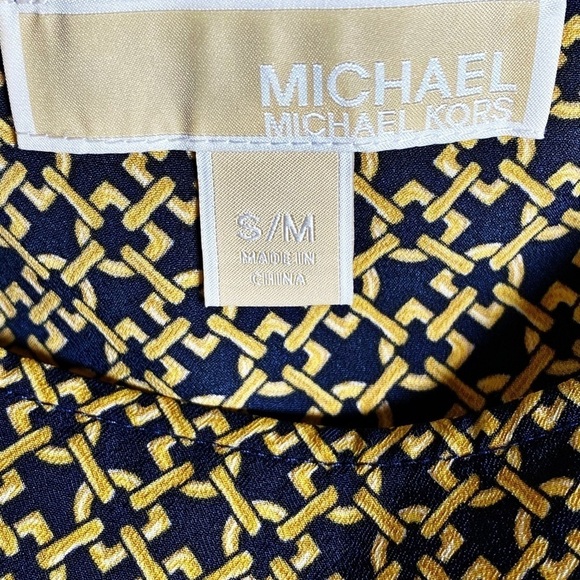 MICHAEL MICHAEL KORS Silky Belted Poncho Blouse, Size S/M - Picture 6 of 9